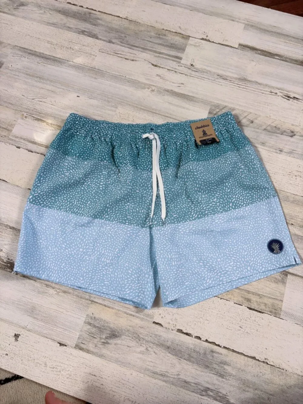 NWT Chubbies Men's Size XXL The Whale Sharks Swim Trunks 5.5